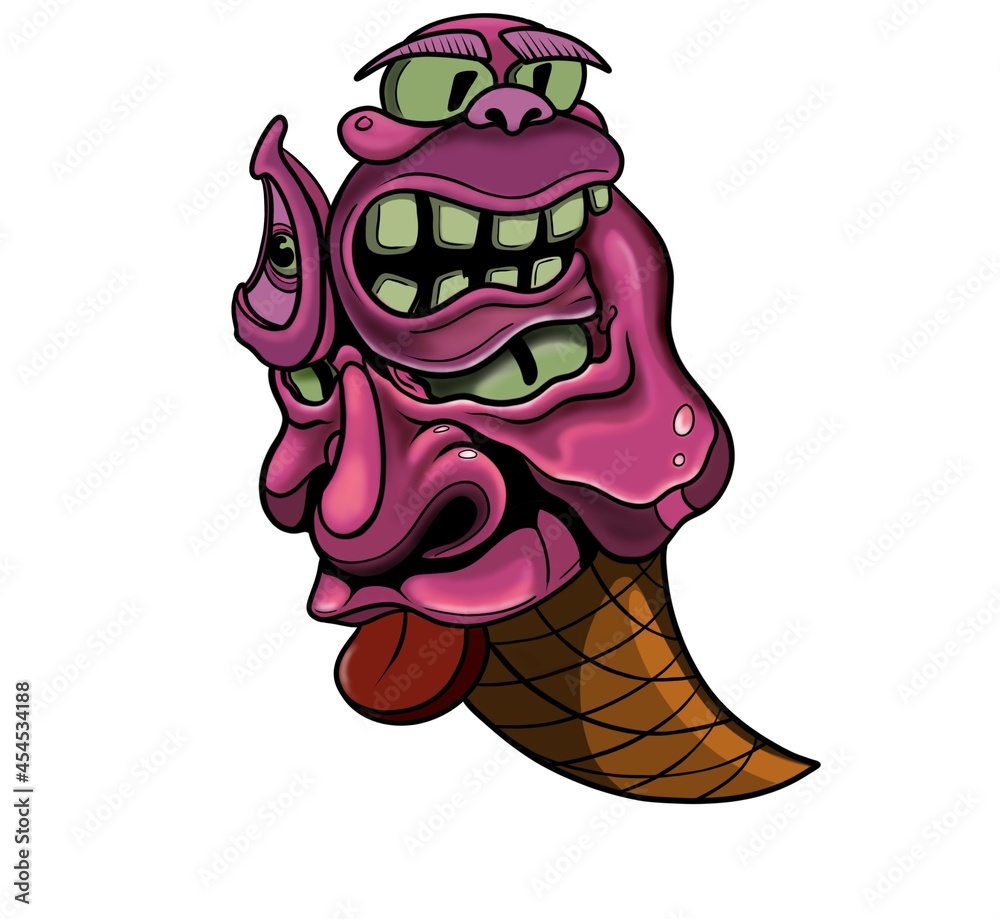 Ice cream oni monkey mask Ice cream oni monkey mask