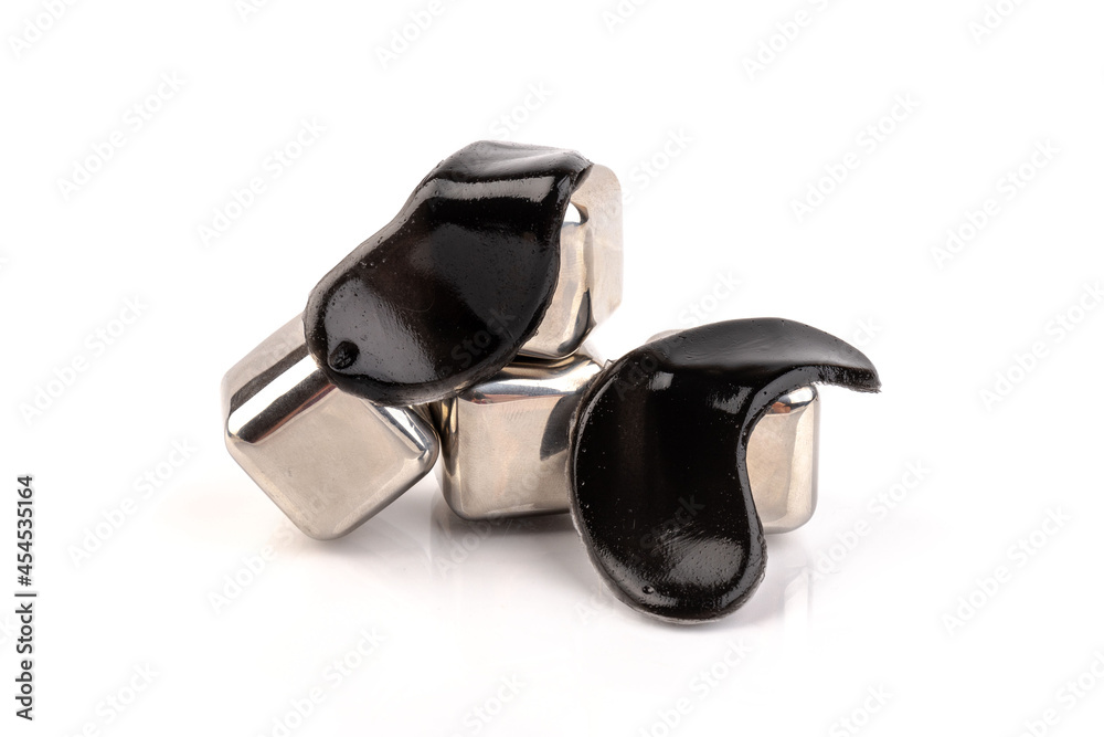 Cosmetic skincare background. Gel eye patches and silver stones. The concept of the Skincare Anti aging, anti wrinkle. Cosmetic skincare background. Gel eye patches and silver stones. The concept of the Skincare Anti aging, anti wrinkle.