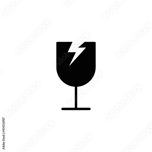 Canvas Print broken cup glass cargo icon on the white background