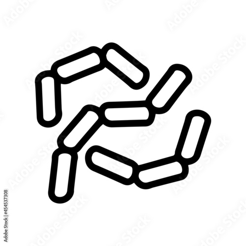 Bacteria streptobacillus black line vector doodle icon photo