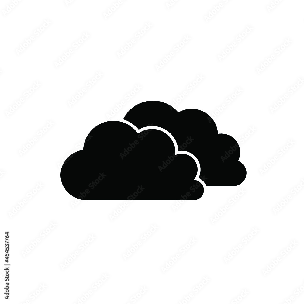 cloudy weather icon. flat illustration of cloudy weather cloudy weather icon. flat illustration of cloudy weather