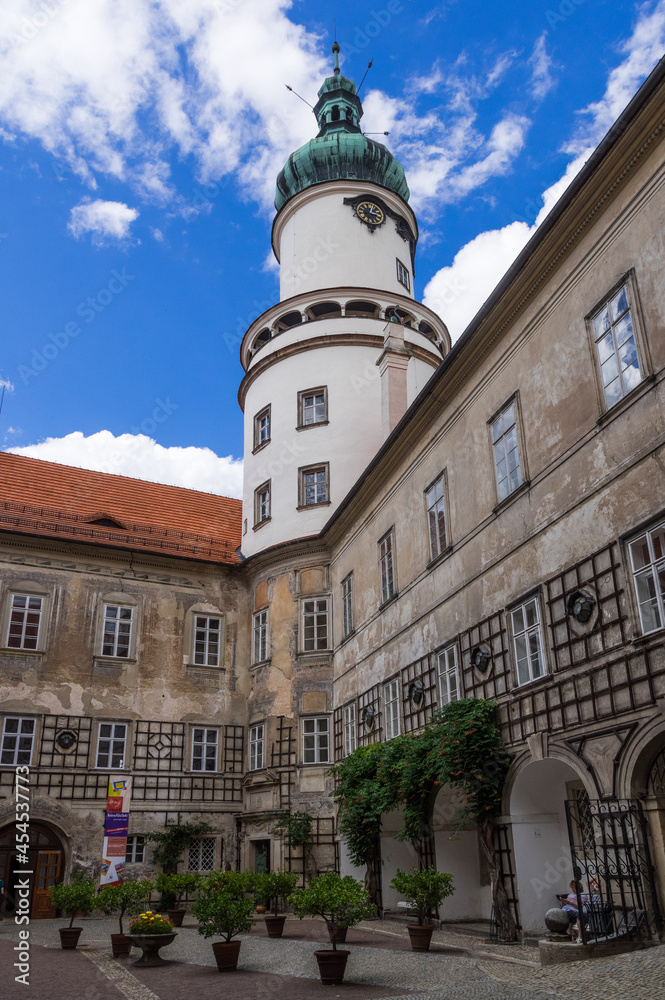 Baroque renaissance chateau Nove Mesto nad Metuji and castle gardens, Czechia