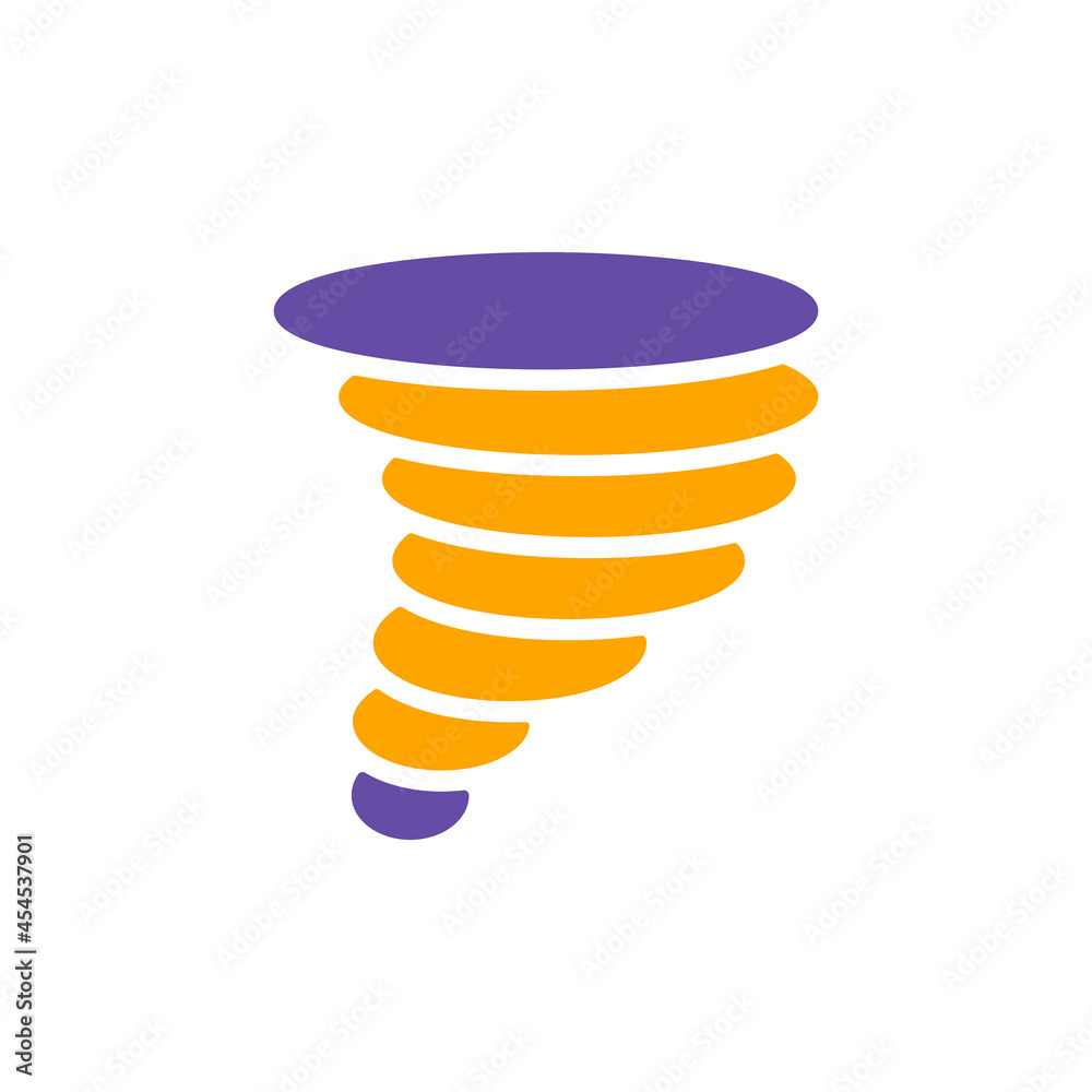 Tornado vector glyph icon. Whirlwind storm sign Tornado vector glyph icon. Whirlwind storm sign
