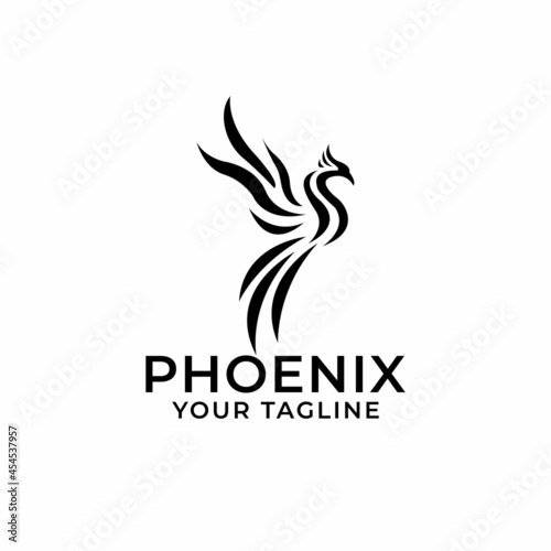 logo phonix icon templet vector