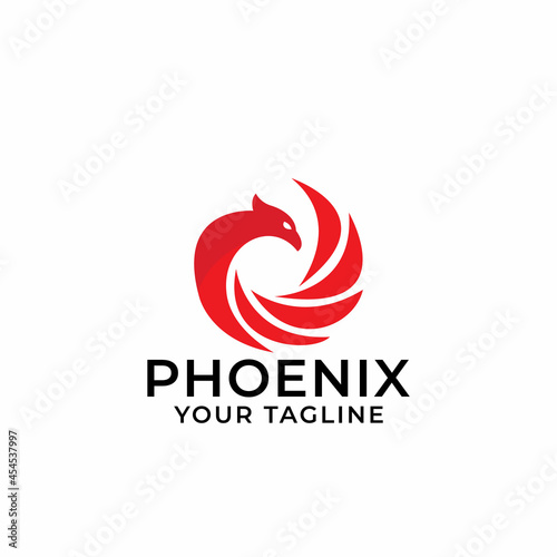 logo phonix icon templet vector