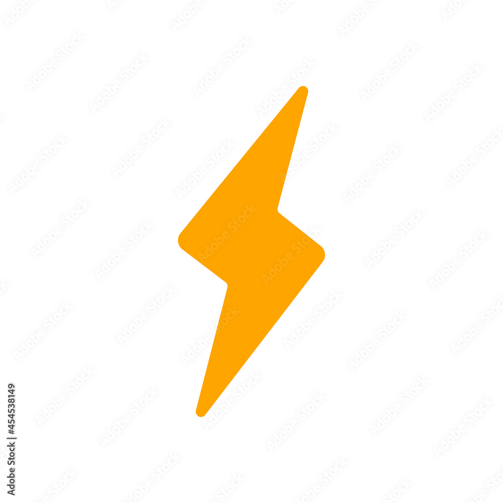 Lightning vector flat glyph icon. Weather sign Lightning vector flat glyph icon. Weather sign