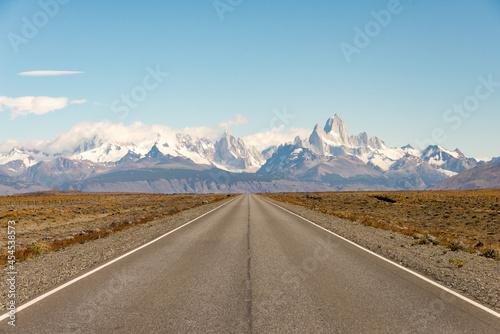 Long road crossing the border of Utah, USA, and Argentina