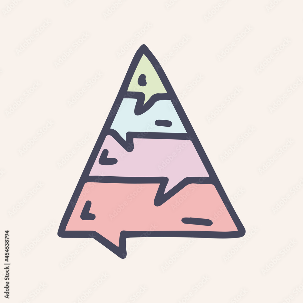 speech bubble plan color vector doodle simple icon