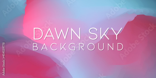 Dawn Sky Red and Blue Acrylic Painting Artistic Texture Background. Artwork Backdrop Design Banner Template.