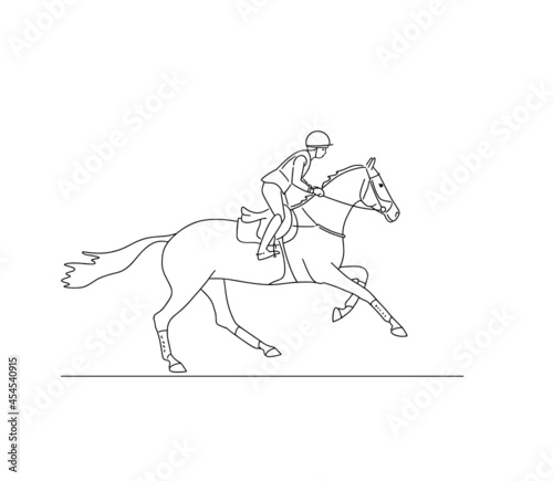 Horse racing during horse eventing cross-country