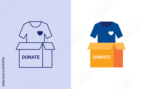 Clothing donation icon logo design