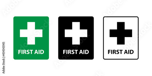 First aid icon sign simple design
