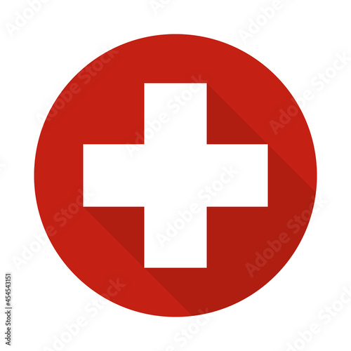 First aid icon with shadow