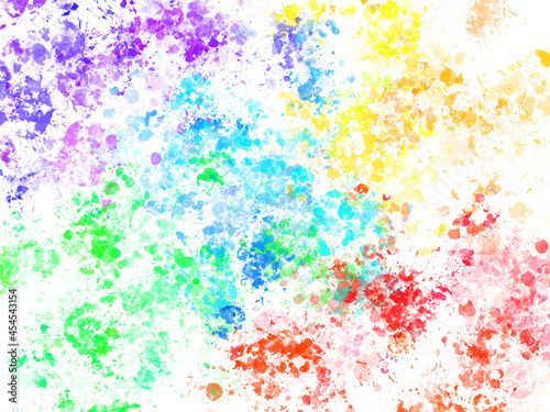 Rainbow Watercolor Background. watercolor scribble texture. Abstract watercolor on white background. © PurMoon