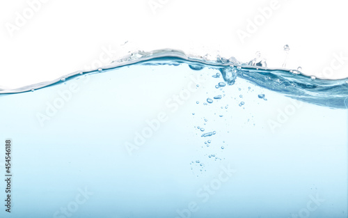 Water splash, water wave abstract background isolated on white