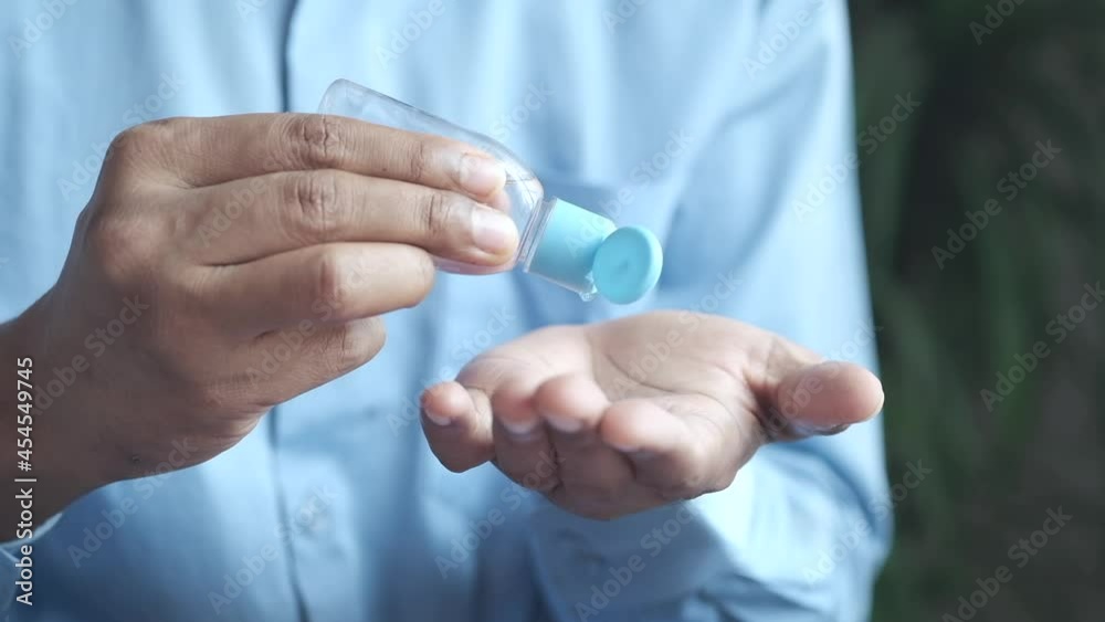 Using sanitizer liquid for preventing corona virus Using sanitizer liquid for preventing corona virus