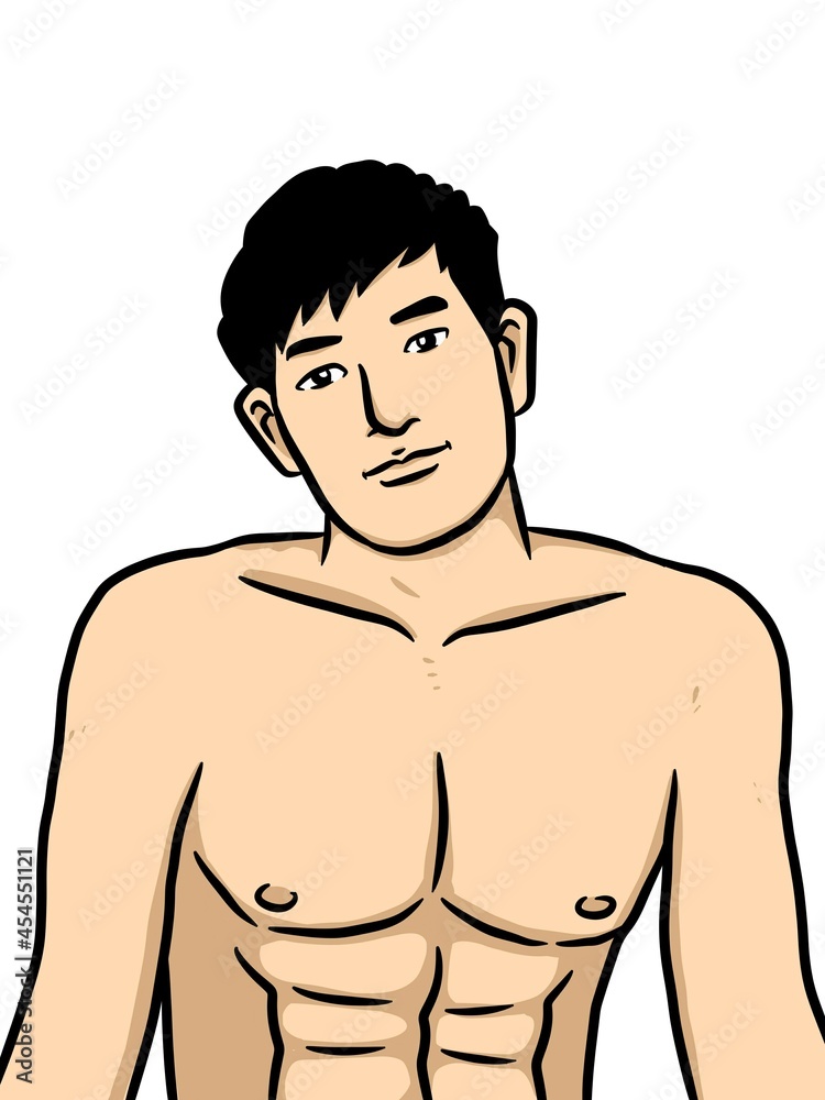 cute man cartoon on white background cute man cartoon on white background