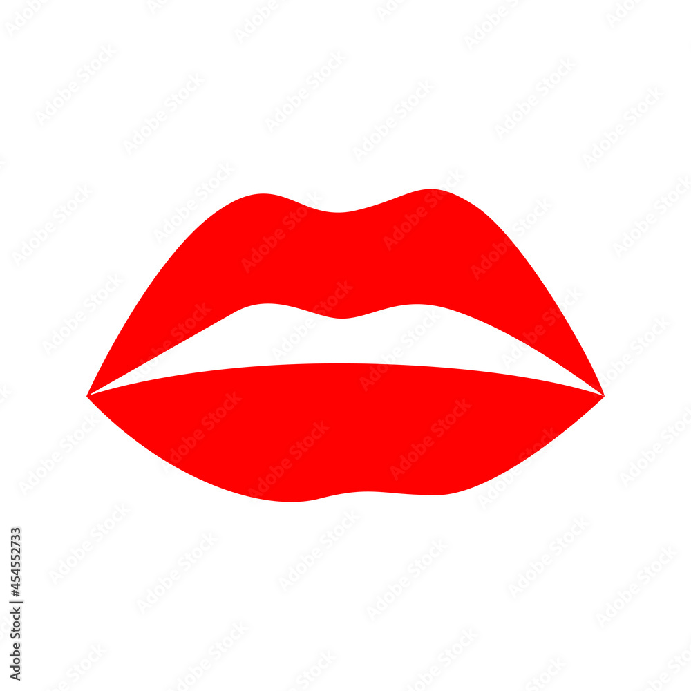 Lips vector icon. kiss illustration sign. woman symbol. love logo. Lips vector icon. kiss illustration sign. woman symbol. love logo.