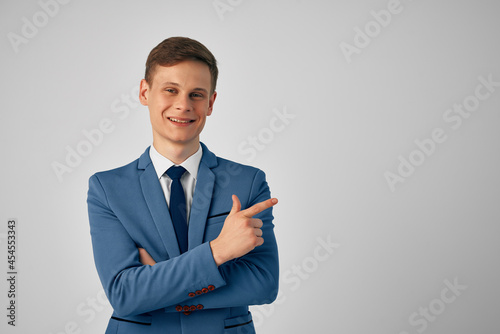 man with a jacket in a tie self-confidence success cropped view