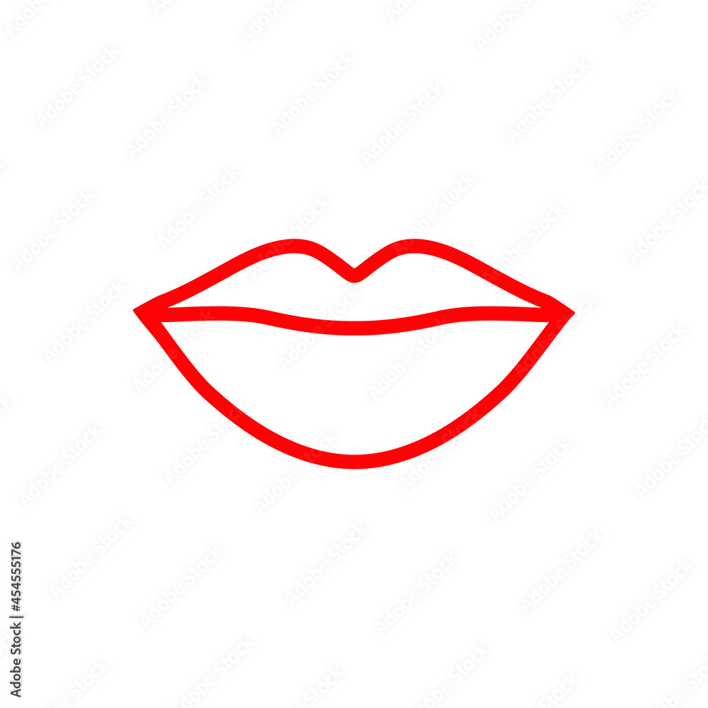 Lips vector icon. kiss illustration sign. woman symbol. love logo. Lips vector icon. kiss illustration sign. woman symbol. love logo.