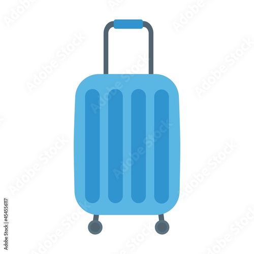 Travel suitcase, isolated on a white background. Flat vector illustration