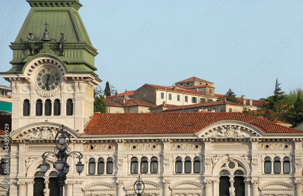 the municipal building of Trieste which is the town hall of the city in Piazza Unità d'Italia.