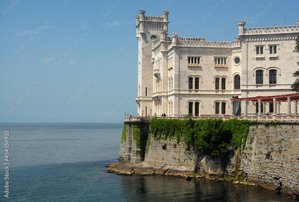 Miramare Castle is a historic building and museum in Trieste overlooking the Adriatic Sea and the beaches surrounding the city.