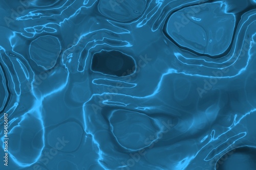 nice light blue energy lights in the damaged liquid computer art texture illustration