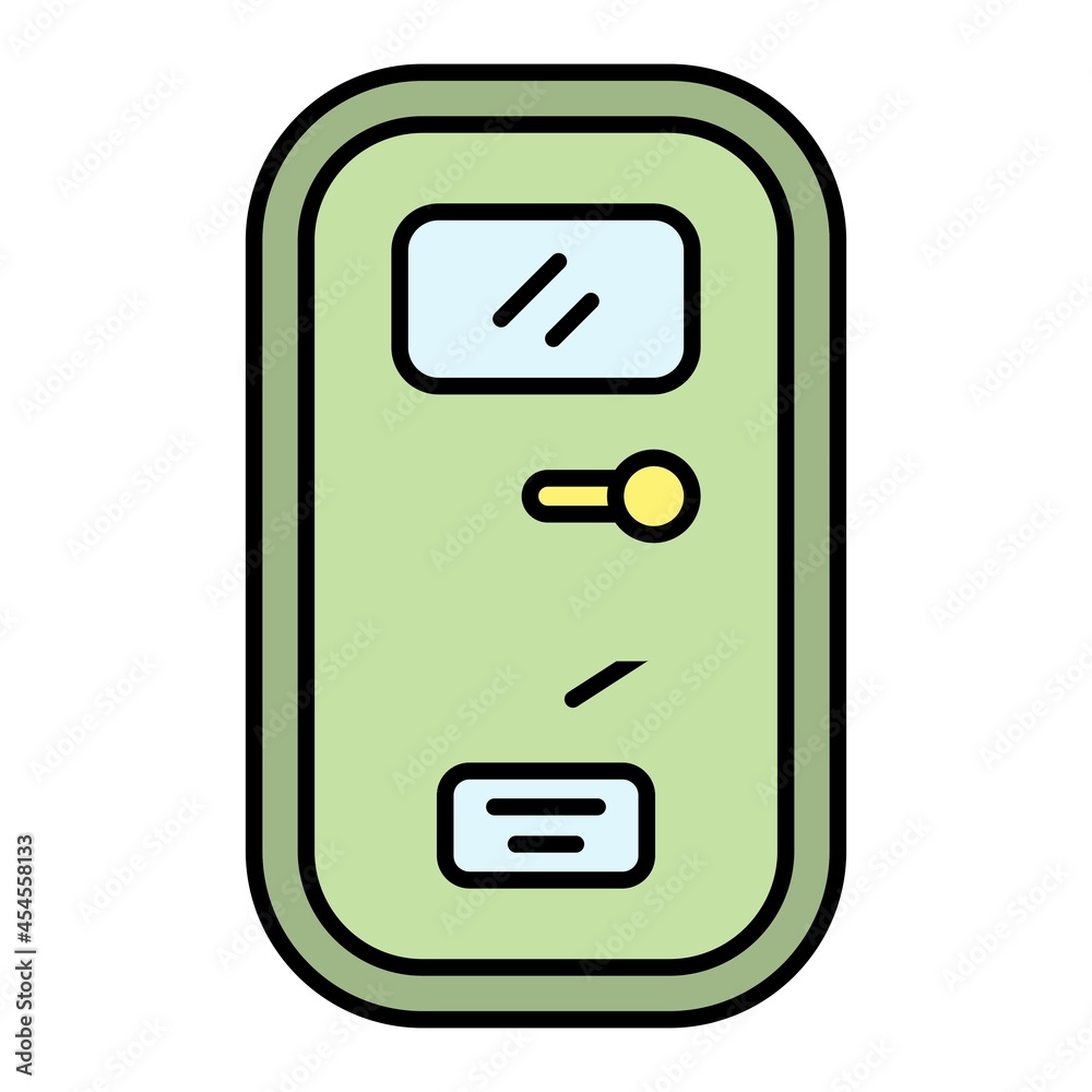 Vector Emergency Exit Filled Outline Icon Design Vector Emergency Exit Filled Outline Icon Design