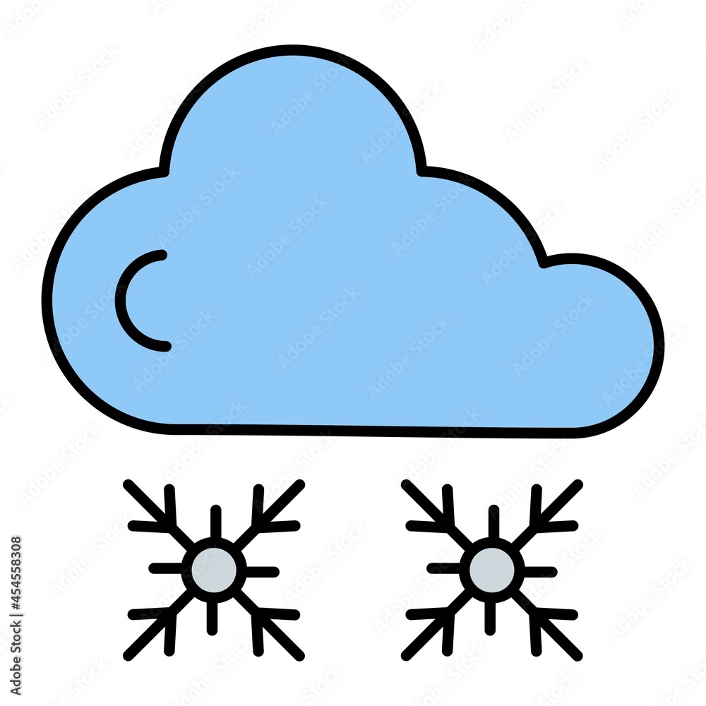 Vector Snowfall Filled Outline Icon Design Vector Snowfall Filled Outline Icon Design