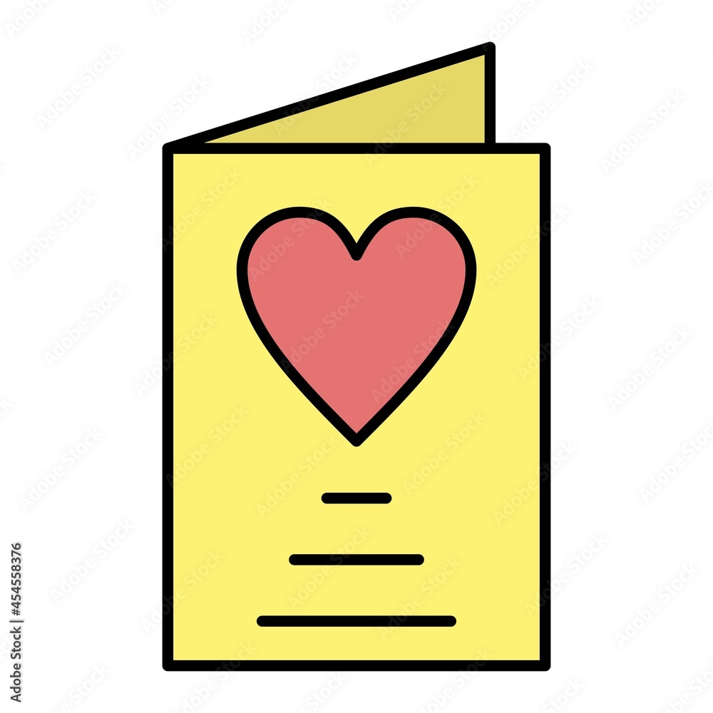Vector Postcard Filled Outline Icon Design Vector Postcard Filled Outline Icon Design