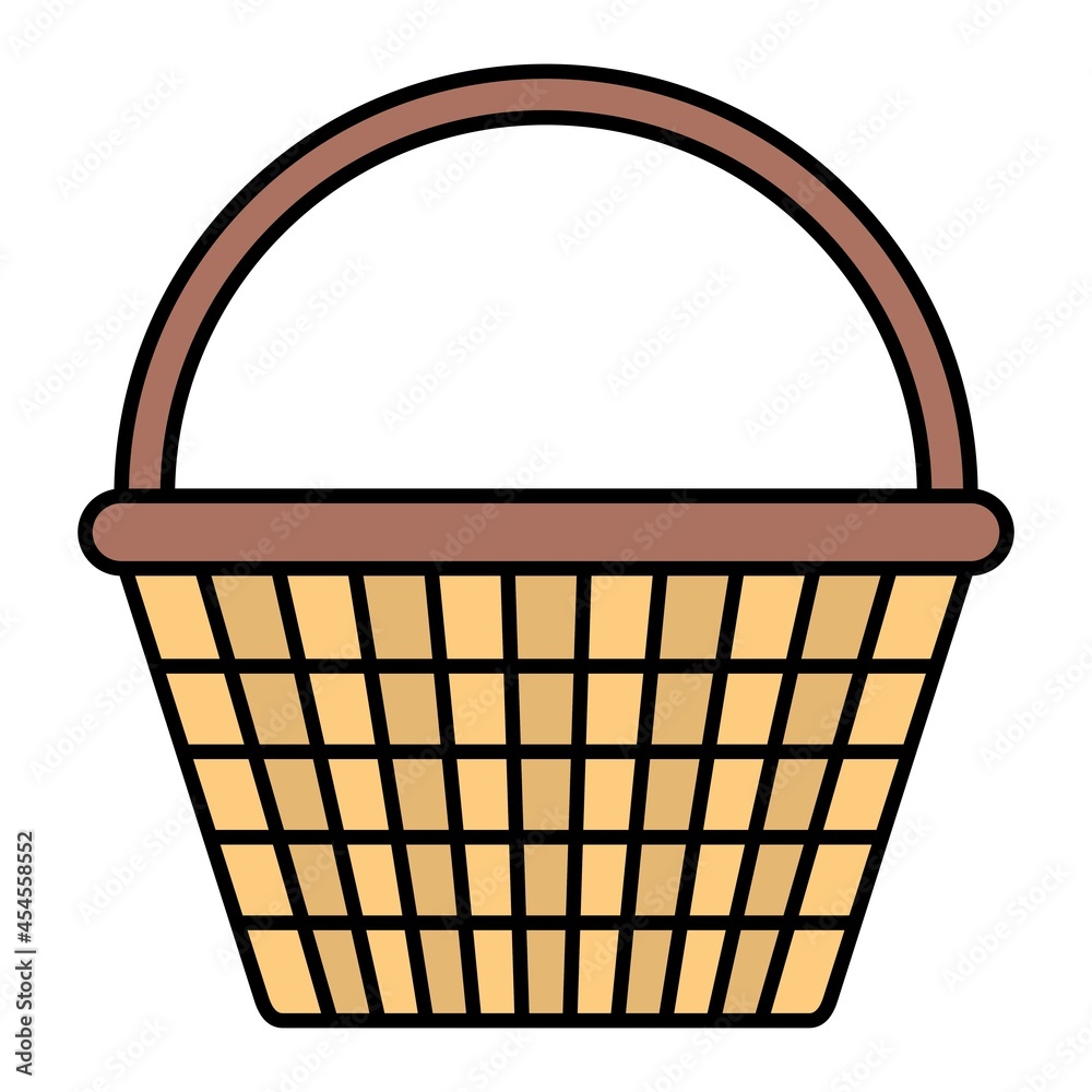 Vector Picnic Basket Filled Outline Icon Design Vector Picnic Basket Filled Outline Icon Design