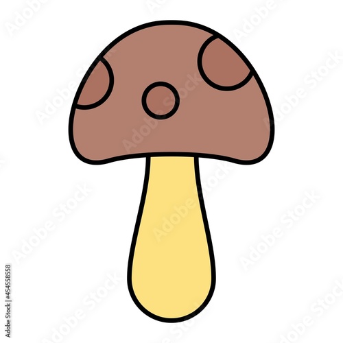 Vector Mushroom Filled Outline Icon Design