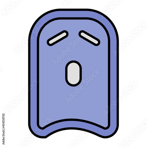 Vector Pool Kickboard Filled Outline Icon Design