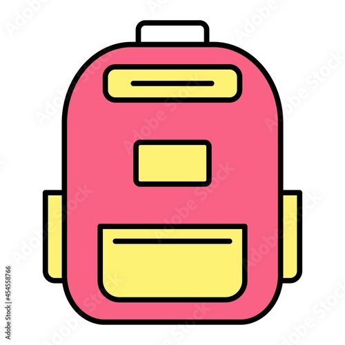 Vector Bagpack Filled Outline Icon Design