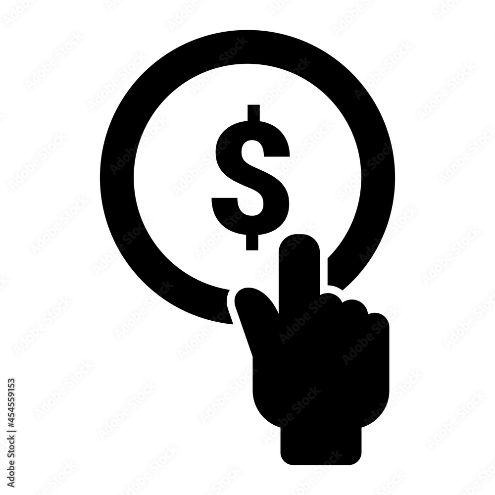Vector Pay Per Click Glyph Icon Design Vector Pay Per Click Glyph Icon Design