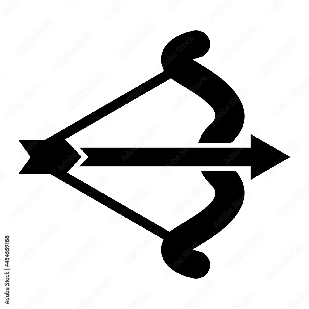 Vector Hunting Bow Glyph Icon Design Vector Hunting Bow Glyph Icon Design