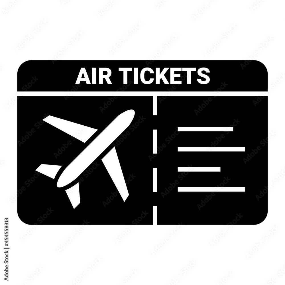 Vector Plane Tickets Glyph Icon Design Vector Plane Tickets Glyph Icon Design