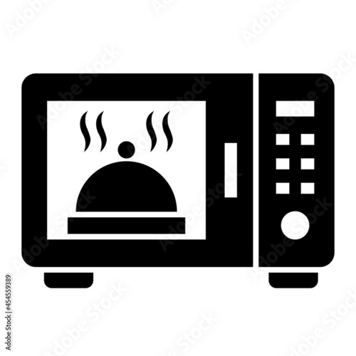 Vector Microwave Glyph Icon Design
