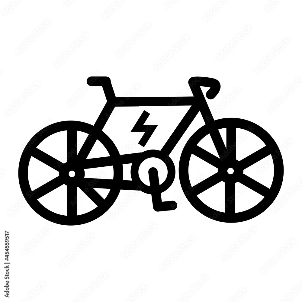 Fototapeta premium Vector Electric Bicycle Glyph Icon Design