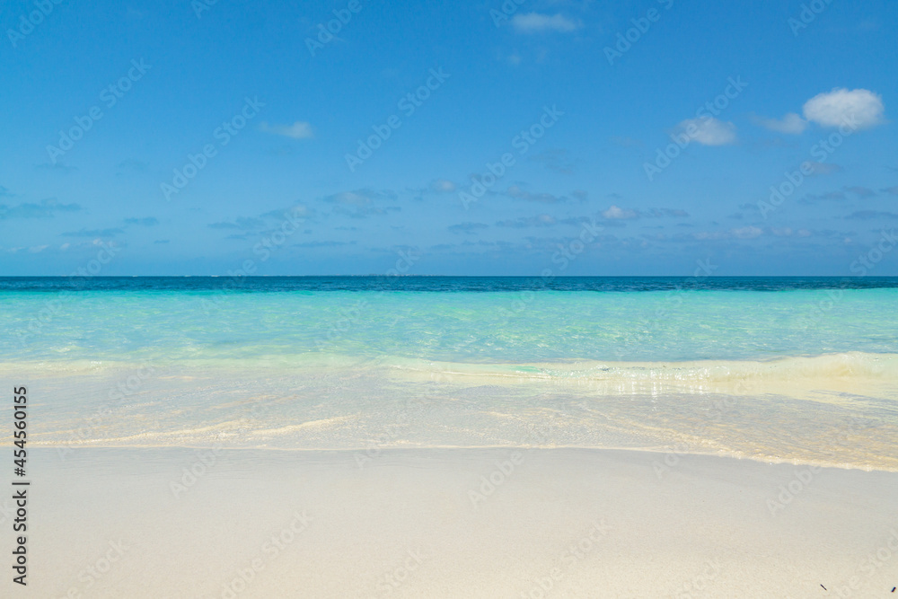 Beach and sky in Cancun, Mexico