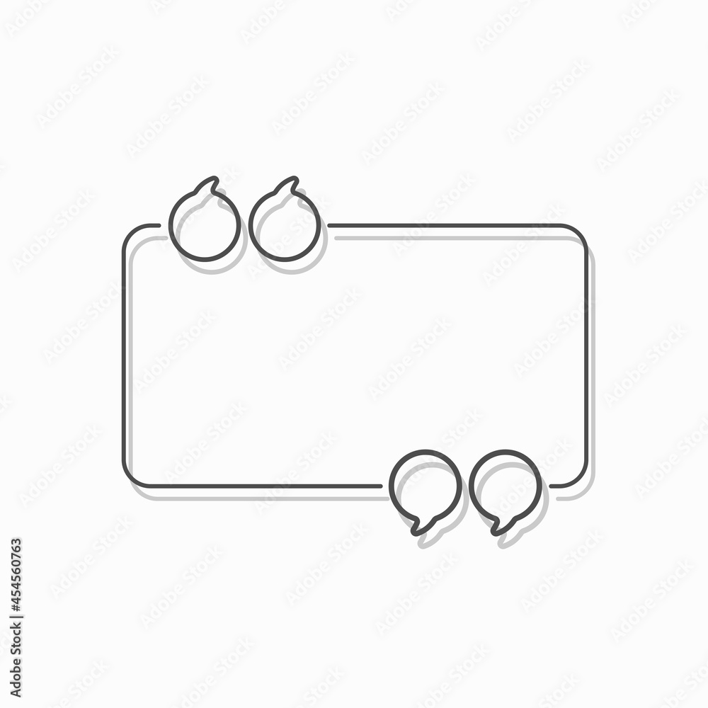 Speech bubble quote icon. Flat design Speech bubble quote icon. Flat design