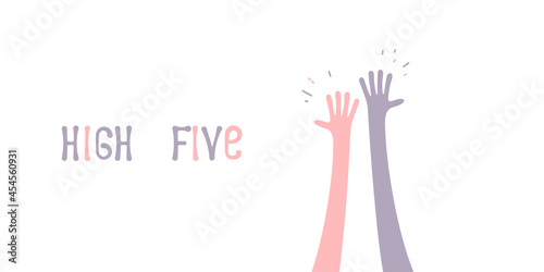 High five icon simple illustration