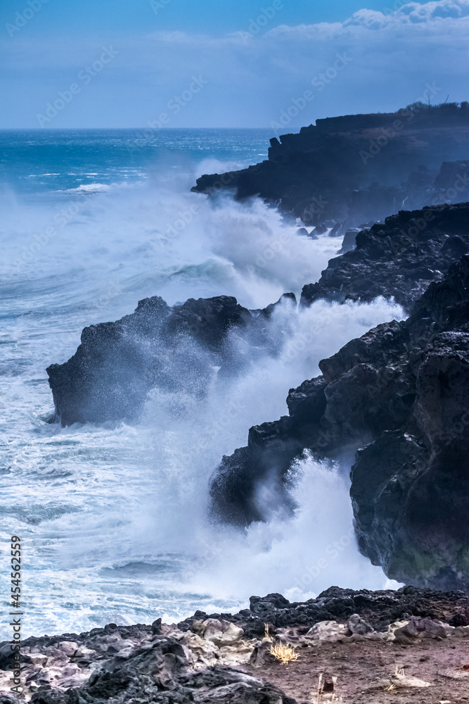 Mer en furie, le Souffleur, saint leu, île de la Réunion 