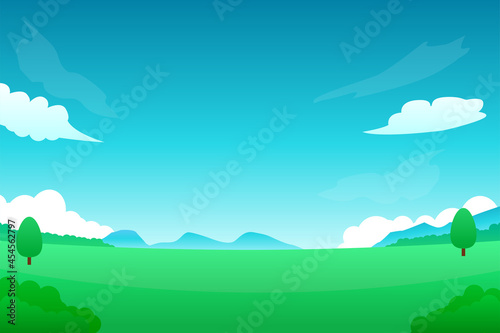 Nature landscape vector suitable for background or illustration 