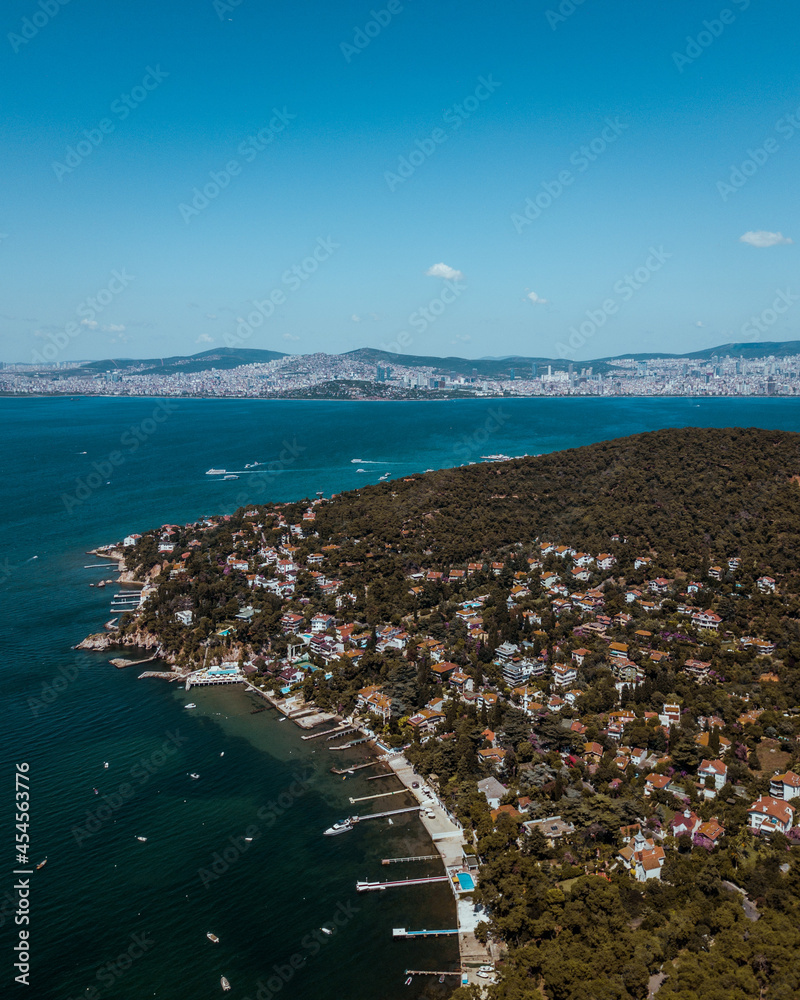 Aerial view of Prince Island, Istanbul, Turkey
