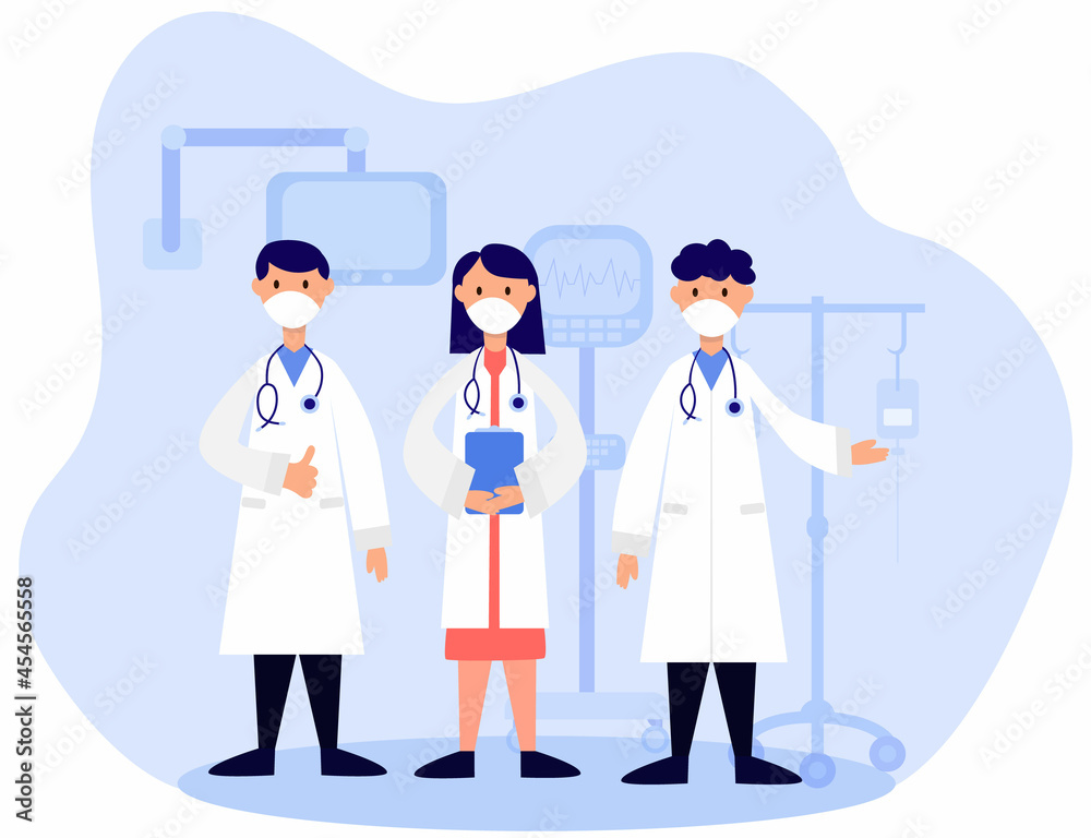 vector, isolated doctors, flat style vector, isolated doctors, flat style