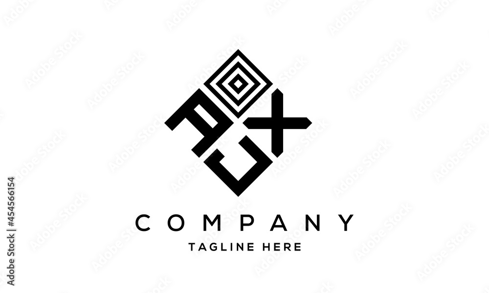 Obraz premium AXJ square three latter logo vector