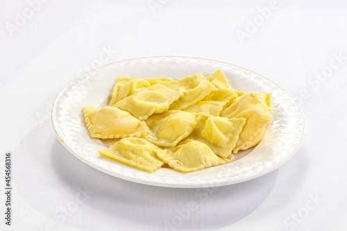 Italian traditional dumplings tortelini with meat