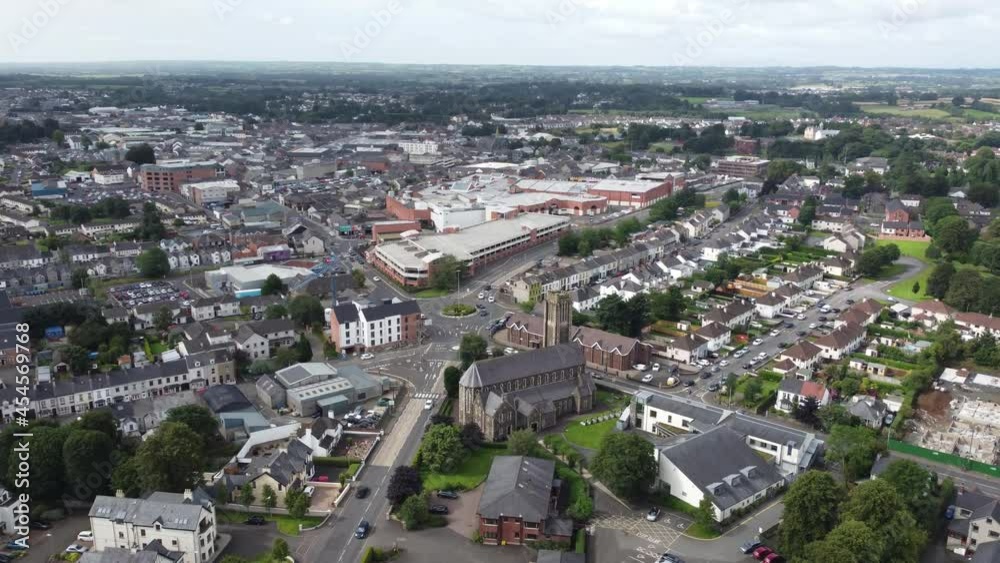 Aerial video of Ballymena Health Centre Ballymena Town Centre Northern Aerial video of Ballymena Health Centre Ballymena Town Centre Northern
